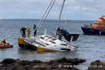 Dramatic footage shows aftermath of West Country sailing boat crash