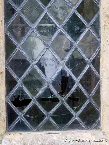 Vandals smash window of Shoreham church