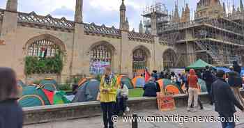 Cambridge University students set up pro-Palestine encampment in city centre