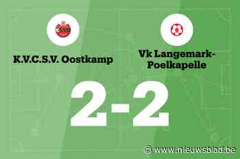 SV Oostkamp B en VK Langemark-Poelkapelle delen de punten