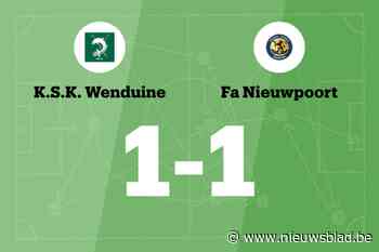 SK Wenduine speelt thuis gelijk tegen FA Nieuwpoort