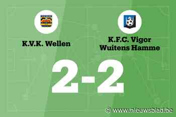 Gelijkspel voor KVK Wellen thuis tegen VW Hamme
