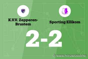 Zepperen-Brustem B en Sporting Ellikom delen de punten