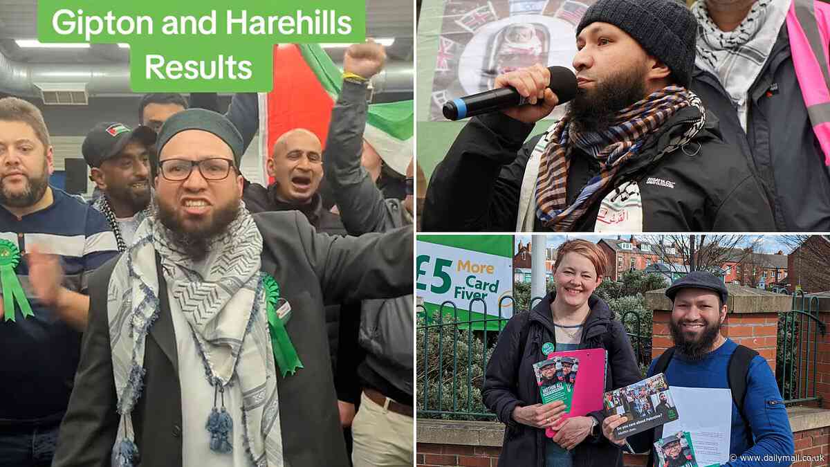 Jewish leaders demand newly-elected Green councillor who hailed election as a 'win for Gaza' and shouted 'Allahu Akbar' is suspended - as party officials launch probe after he claimed Palestinians had a right to 'fight back' in wake of Hamas attacks
