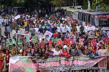 Activists in Bangladesh march through universities to demand end to Israel-Hamas war
