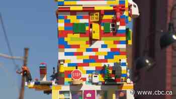 How this wooden post in Little Italy transformed into a Lego tower