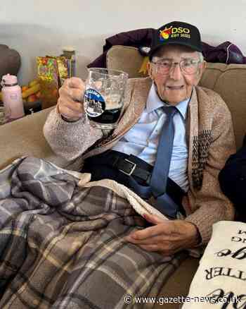 D-Day veteran Don Sheppard toasts birthday with Guinness
