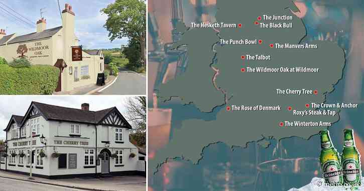Map shows Heineken pubs re-opening in UK this year
