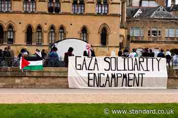 Oxford and Cambridge students set up Gaza protest camps