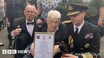 UK's oldest WW2 veteran honoured by Spitfire flypast