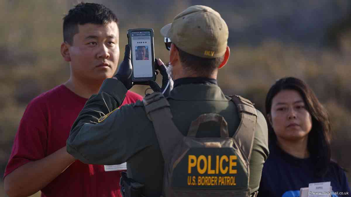 Chinese migrants using Mexican IDs to aide passage to US as new footage shows dozens of discarded and burned passports found in gun store owner's backyard in San Diego