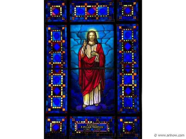 Stained glass window, salvaged by Arlington County, has a new home