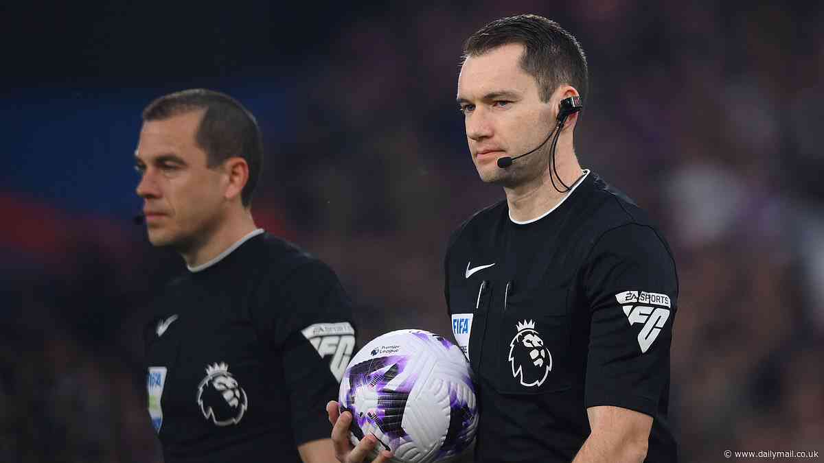 RefCam makes its debut! Referee wears head-mounted camera during Premier League for the first time as Man United visit Crystal Palace
