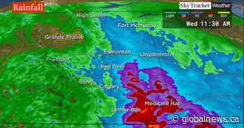 A month’s worth of rainfall in 48 hours expected in some parts of Alberta