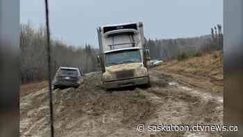 The lone road into this Sask. village is so bad some locals drive through the ditch