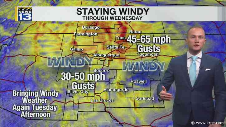 High winds continue into the middle of this week
