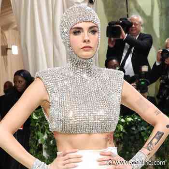 Cara Delevingne Is Covered in Diamonds With Hooded Met Gala Outfit