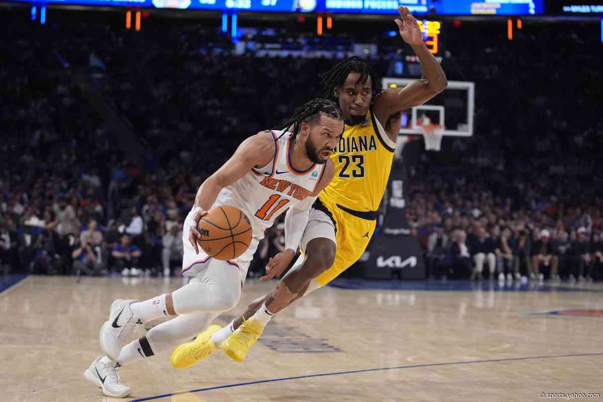 NBA playoffs: Jalen Brunson scores 43 points, Knicks outlast Pacers for 121–117 win in Game 1