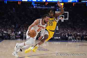 NBA playoffs: Jalen Brunson scores 43 points, Knicks outlast Pacers for 121–117 win in Game 1