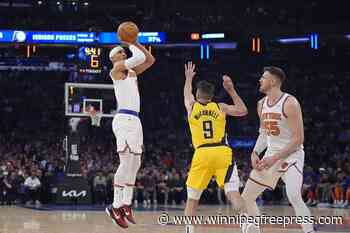 Brunson scores 43, rallies Knicks to 121-117 win over Pacers in Game 1 of Eastern Conference semis