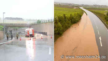 Etliche Straßen in Region überflutet – Überschwemmungen in Nordrhein-Westfalen