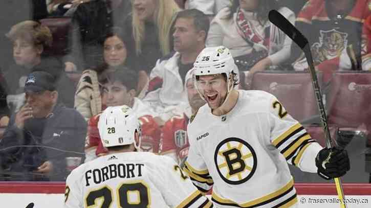 Bruins’ defenceman Brandon Carlo’s day: Wife gives birth in morning, he scores goal in evening