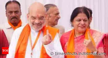 Amit Shah votes in Gandhinagar Lok Sabha seat, urges people to elect stable govt for India's prosperity