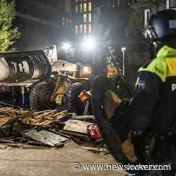 125 mensen opgepakt bij ontruiming Gazaprotest bij Universiteit van Amsterdam