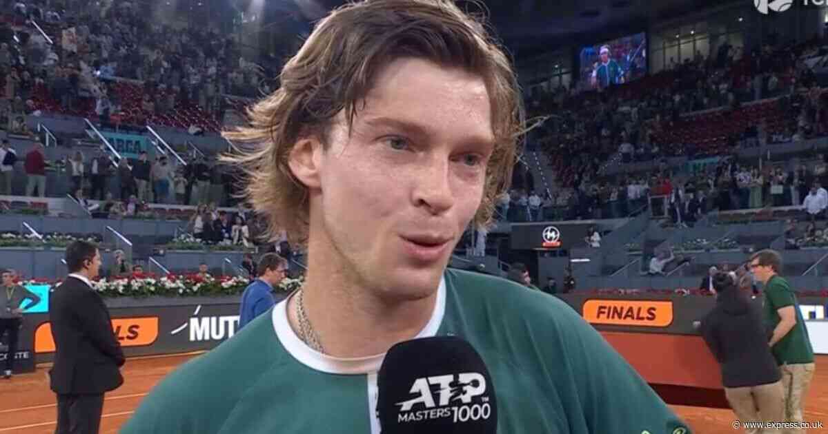 Andrey Rublev almost pulled out of Madrid Open before 'magic' doctors helped him win title