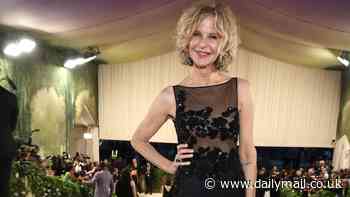 Meg Ryan makes her first Met Gala appearance in over 20 years with a stunning sheer black dress from Michael Kors
