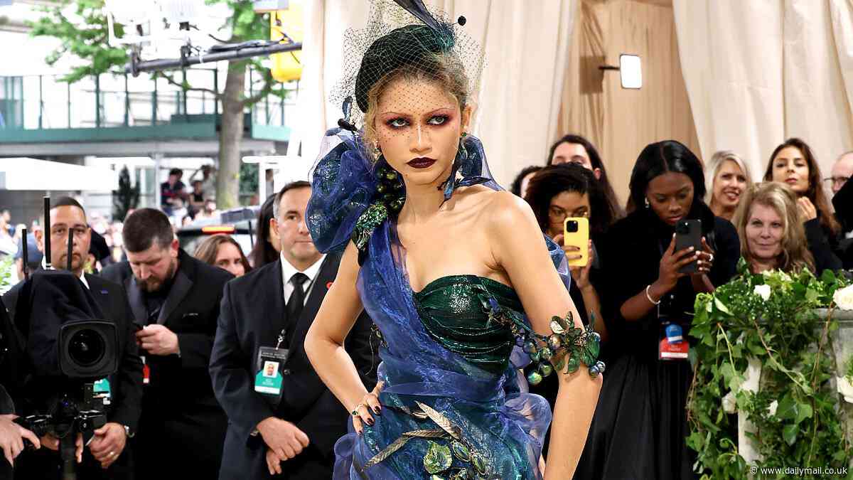 Zendaya pulls out all the stops in THREE edgy ensembles - including controversial forbidden fruit look, gothic black gown and thinned brows - at the Met Gala
