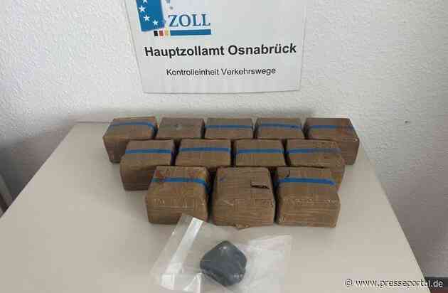 HZA-OS: Osnabrücker Zoll stellt mehr als 11 Kilogramm Haschisch sicher
