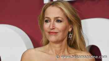 Gillian Anderson sparkles in slinky black dress — exclusive