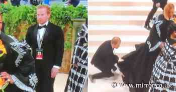 Prince Harry 'spotted' at the Met Gala as royal fans joke lookalike is spitting image of the Duke