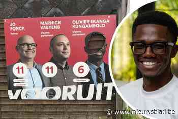 “Puur racisme”: vandalen snijden hoofd van Olivier (32) uit verkiezingsaffiche