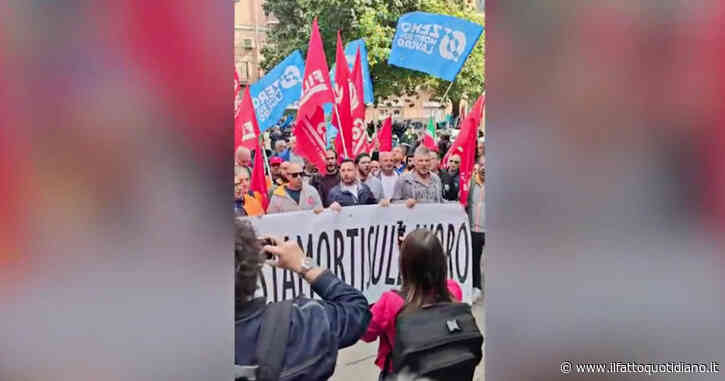 Strage di Casteldaccia, i sindacati manifestano davanti alla prefettura di Palermo: “Basta morti sul lavoro”