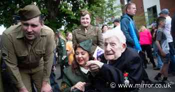 Britain's oldest surviving WW2 veteran - aged 109 - honoured with Spitfire flyover
