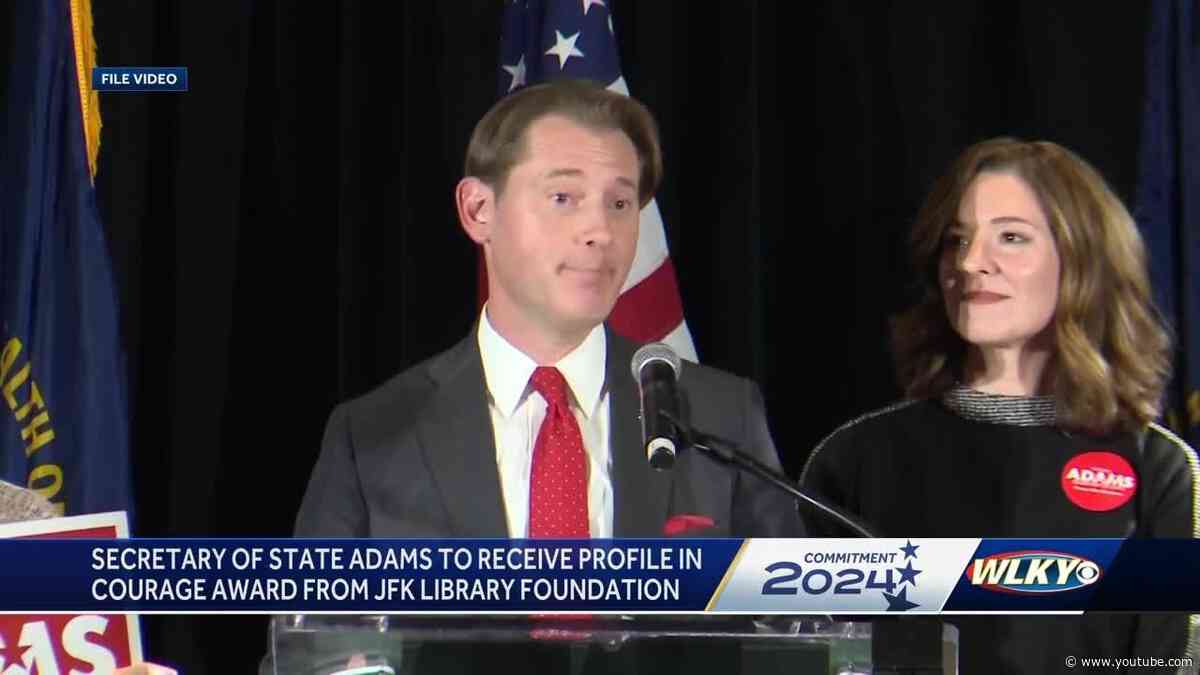 Kentucky secretary of state receiving award from JFK Library Foundation
