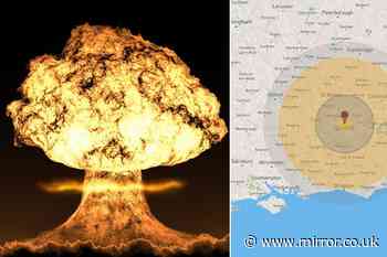 Terrifying map reveals which parts of Britain would be destroyed by Russian nuclear attack
