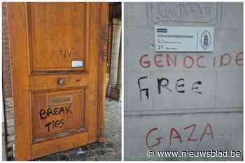 Pro-Palestijnse activisten spuiten graffiti op tien gebouwen KU Leuven