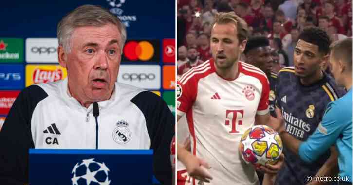 Real Madrid boss Carlo Ancelotti defends Jude Bellingham over Harry Kane penalty mind games