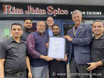 Stanway Indian restaurant given Rotary Club award for fundraising