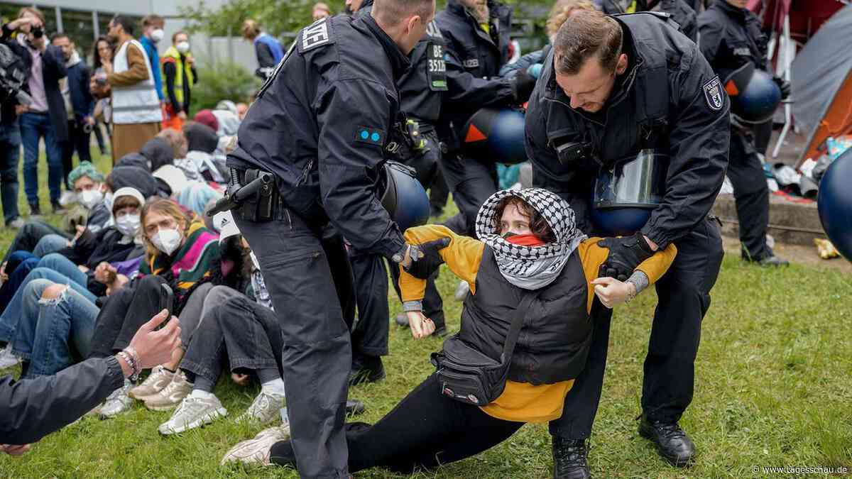 Polizei räumt pro-palästinensisches Protestcamp an FU Berlin