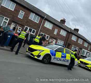 Four men arrested after large police presence swarms Latchford street