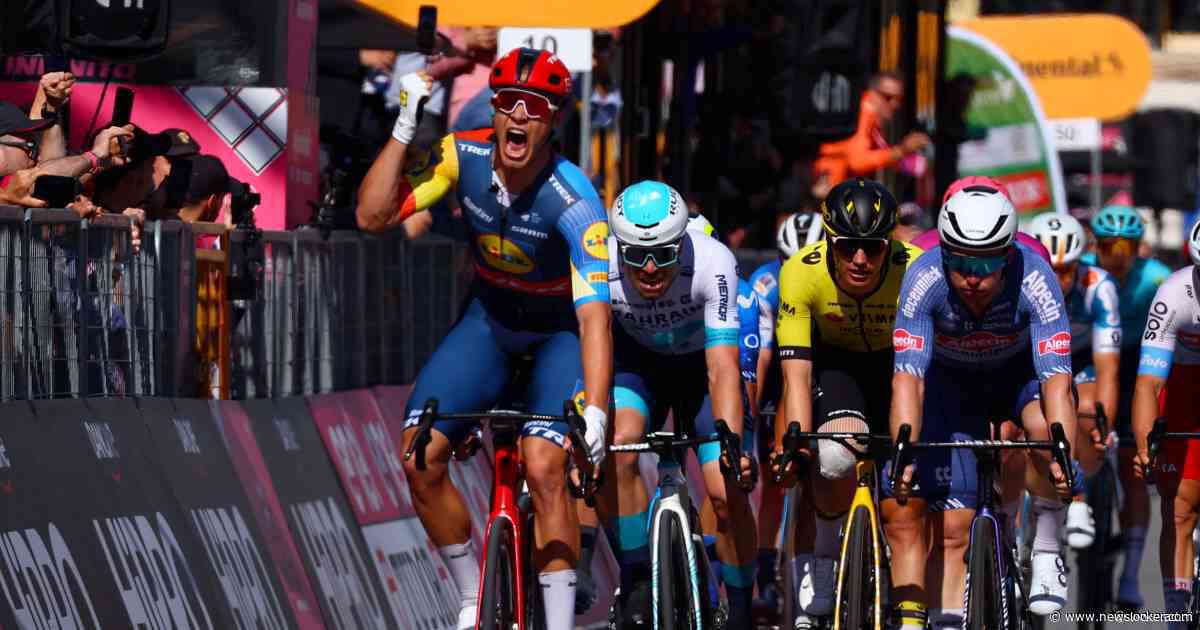 Olav Kooij niet opgewassen tegen oppermachtige Jonathan Milan in massasprint Giro