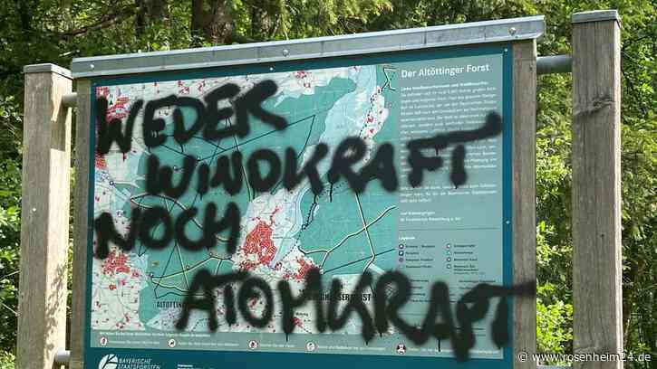 Erneut Schmierereien von Windpark-Gegnern: Spitzt sich der Streit im Landkreis Altötting zu?