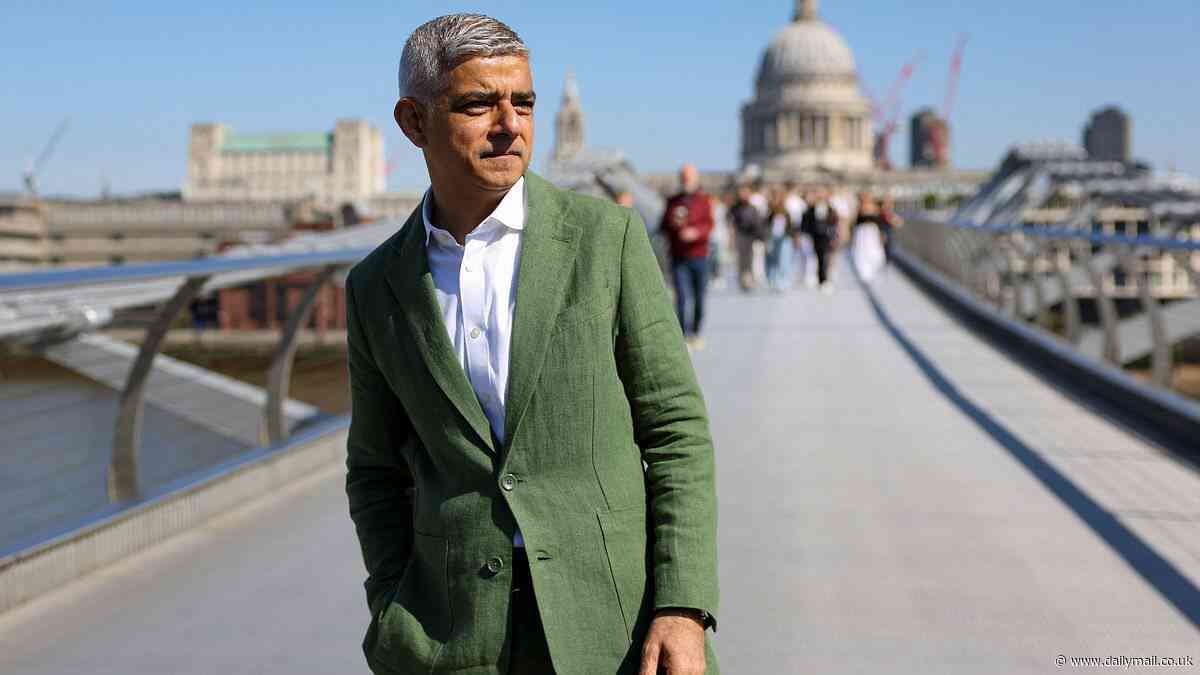 Sadiq Khan dons a trendy new suit as he celebrates winning an historic third term as London mayor by hailing his victory over 'Donald Trump-style populism' with blast at ex-US president's claim the capital has 'opened its doors to jihad'