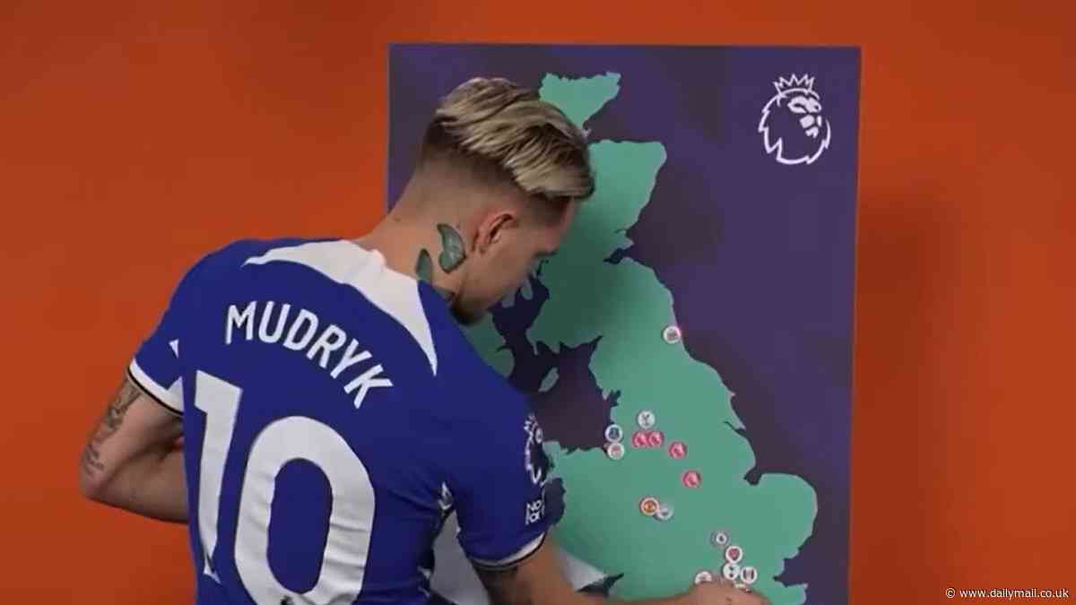Mykhailo Mudryk leaves fans in stitches after guessing that Stamford Bridge is north of Arsenal and Tottenham, locating Sheffield United in London...and placing 18 Premier League clubs south of Crystal Palace