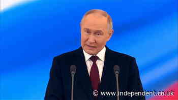 Putin sends message to West as he is sworn in for fifth term as Russian president