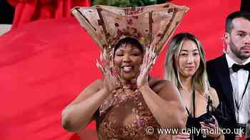 Lizzo jokes that critics of her Met Gala look are 'fatphobic' after custom Weinsanto 'vase dress' leaves fans divided